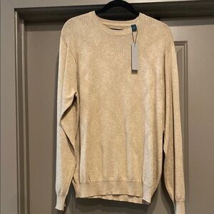 Perry Ellis Men's Beige Crewneck Sweater